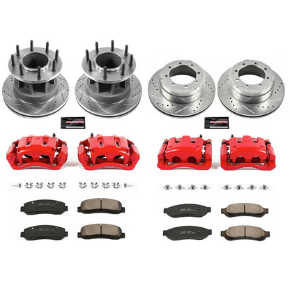 PowerStop Power Stop 07-10 Ford F-350 Super Duty Z23 Evolution Kit w/ Calipers - Front and Rear KC4032
