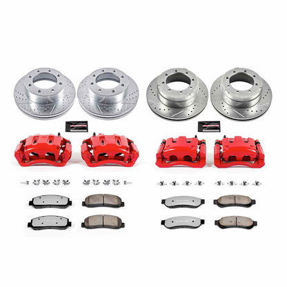 PowerStop Power Stop 05-10 Ford F-350 Super Duty Z36 Truck and Tow Kit w/ Calipers - Front and Rear KC4033-36
