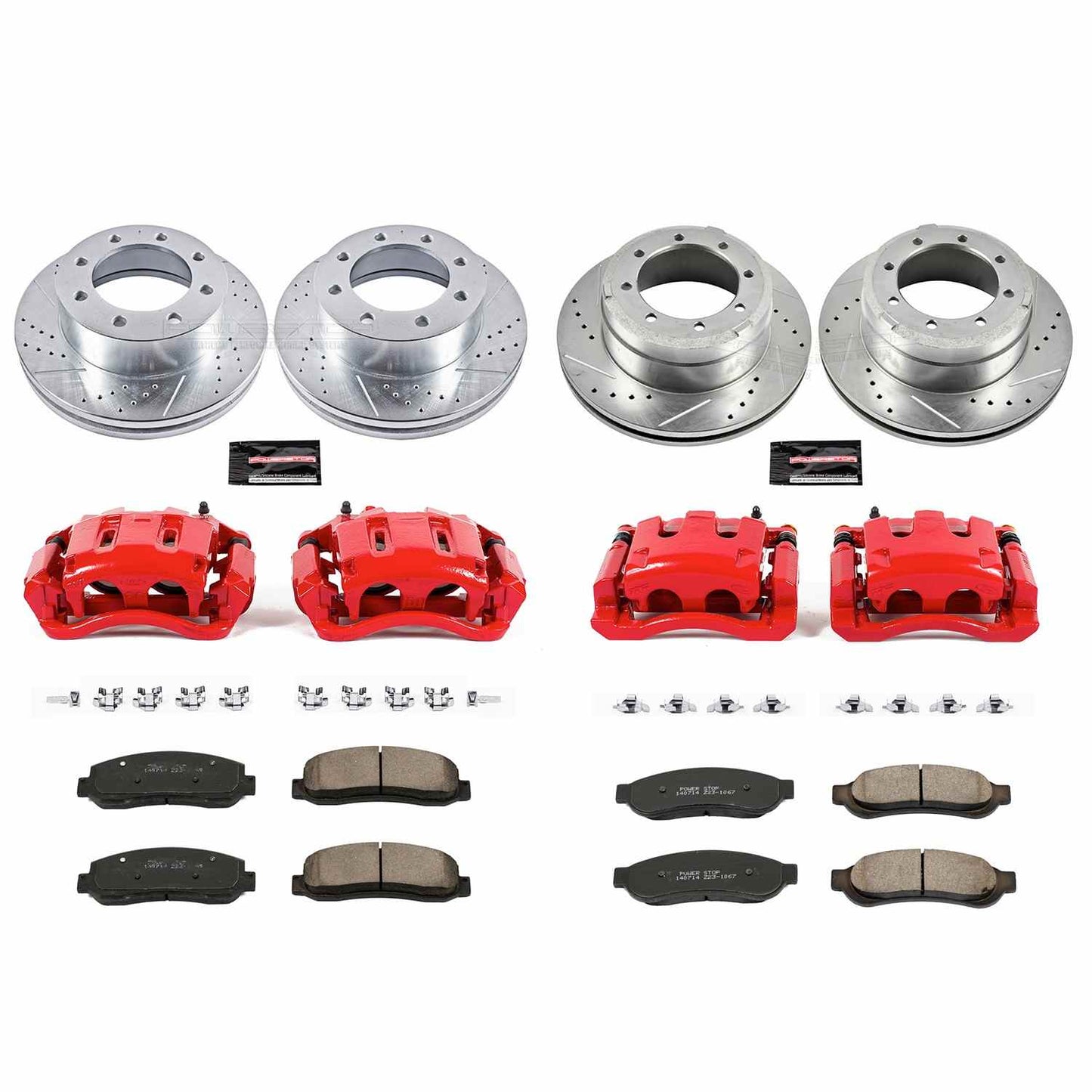PowerStop Power Stop 05-10 Ford F-350 Super Duty Z23 Evolution Kit w/ Calipers - Front and Rear KC4033