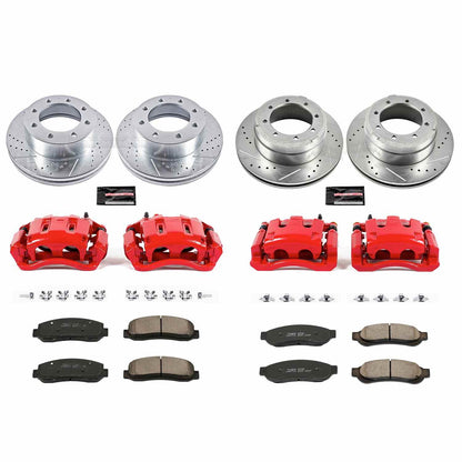 PowerStop Power Stop 05-10 Ford F-350 Super Duty Z23 Evolution Kit w/ Calipers - Front and Rear KC4033
