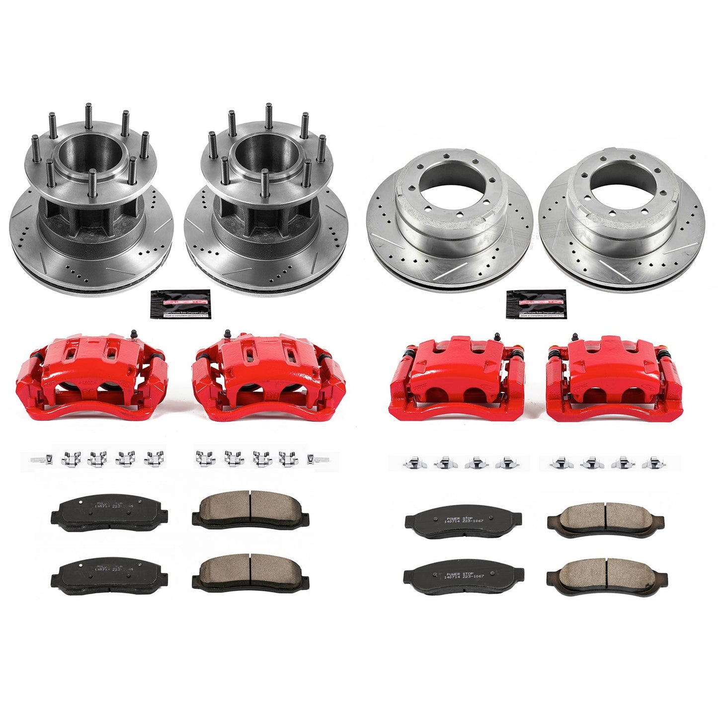 PowerStop Power Stop 05-07 Ford F-350 Super Duty Z23 Evolution Kit w/ Calipers - Front and Rear KC4034