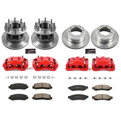 PowerStop Power Stop 05-07 Ford F-350 Super Duty Z23 Evolution Kit w/ Calipers - Front and Rear KC4034