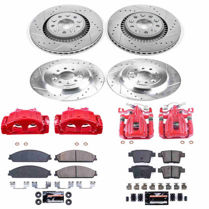 PowerStop Power Stop 08-09 Ford Taurus X Z23 Evolution Kit w/ Calipers - Front and Rear KC4039A