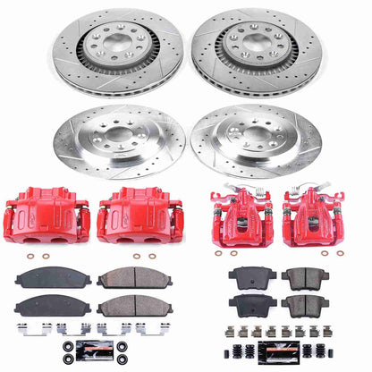 PowerStop Power Stop 05-07 Ford Five Hundred Z23 Evolution Kit w/ Calipers - Front and Rear KC4039