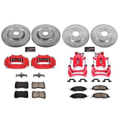 PowerStop Power Stop 07-11 Ford Mustang Z23 Evolution Kit w/ Calipers - Front and Rear KC4042