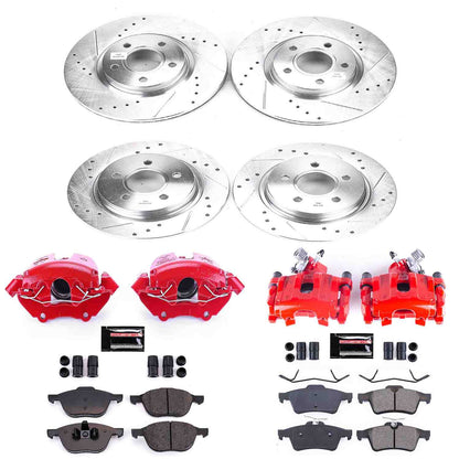 PowerStop Power Stop 06-13 Volvo C70 Z23 Evolution Kit w/ Calipers - Front and Rear KC4051A