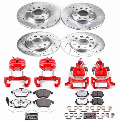 PowerStop Power Stop 05-10 Volkswagen Jetta Z26 Street Kit w/ Calipers - Front and Rear KC4068A-26