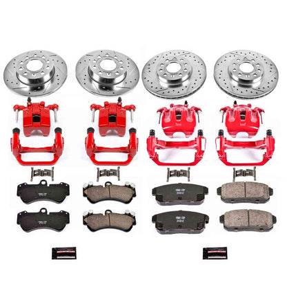 PowerStop Power Stop 05-10 Volkswagen Jetta Z23 Evolution Kit w/ Calipers - Front and Rear KC4068A