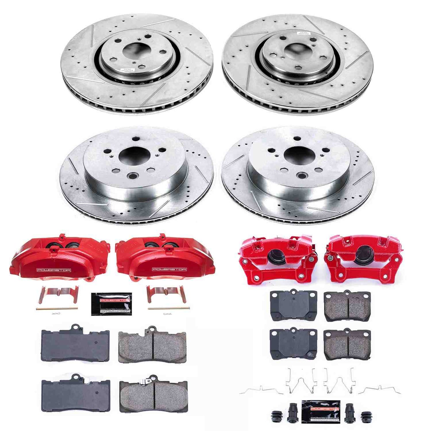 PowerStop Power Stop 07-11 Lexus GS350 Z23 Evolution Kit w/ Calipers - Front and Rear KC4071