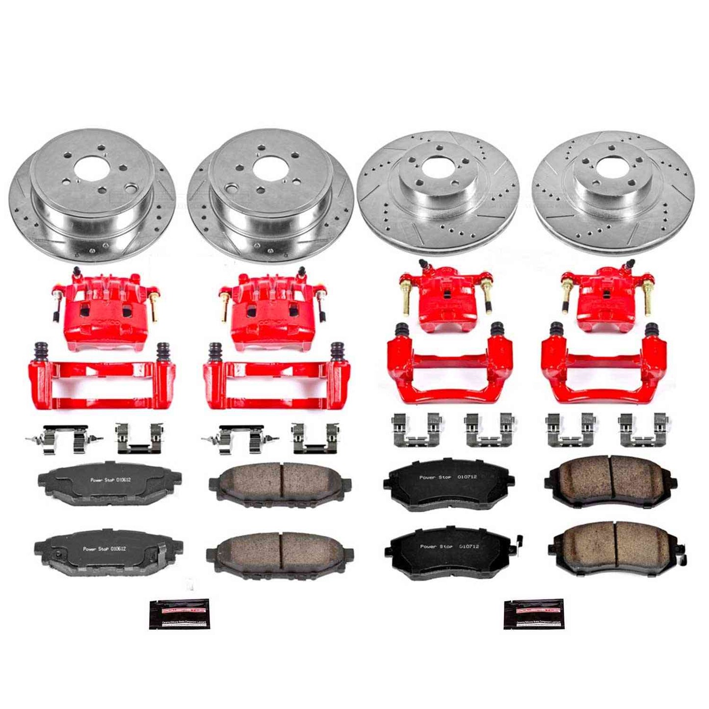 PowerStop Power Stop 09-10 Subaru Forester Z23 Evolution Kit w/ Calipers - Front and Rear KC4077