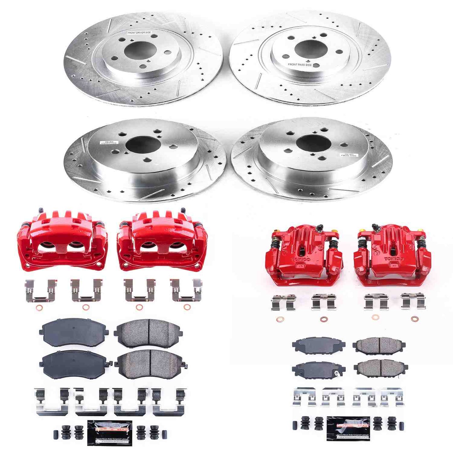 PowerStop Power Stop 06-09 Subaru Legacy Z23 Evolution Kit w/ Calipers - Front and Rear KC4079