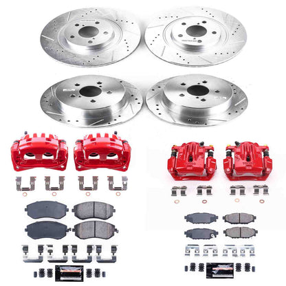 PowerStop Power Stop 06-09 Subaru Legacy Z23 Evolution Kit w/ Calipers - Front and Rear KC4079