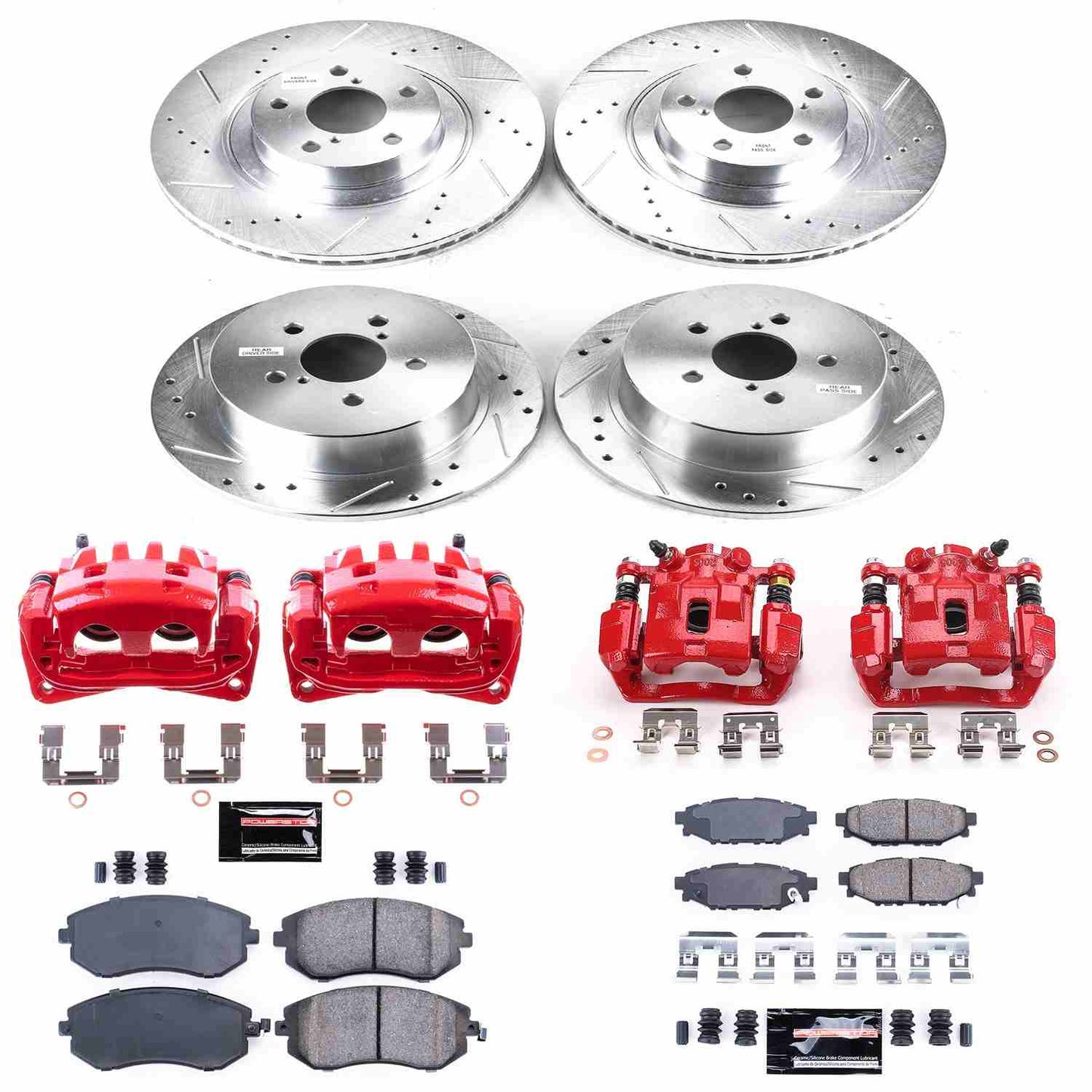 PowerStop Power Stop 2005 Subaru Legacy Z23 Evolution Kit w/ Calipers - Front and Rear KC4081