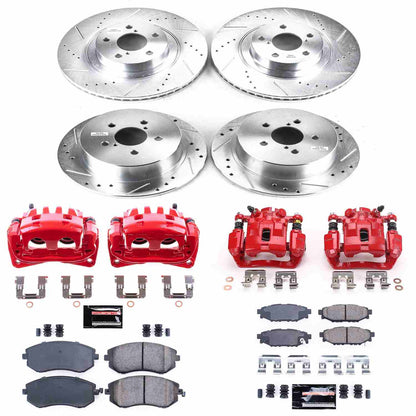 PowerStop Power Stop 2005 Subaru Legacy Z23 Evolution Kit w/ Calipers - Front and Rear KC4081