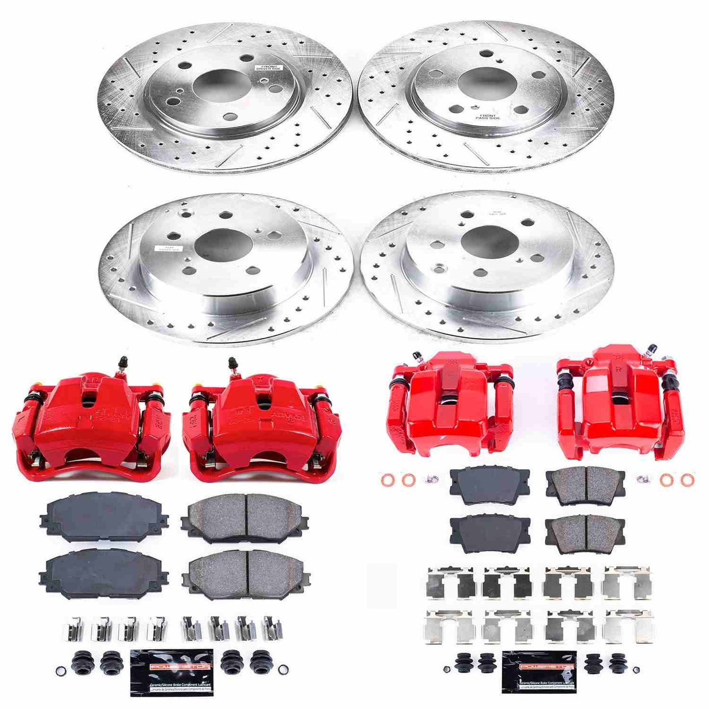PowerStop Power Stop 11-18 Toyota RAV4 Z23 Evolution Kit w/ Calipers - Front and Rear KC4100C