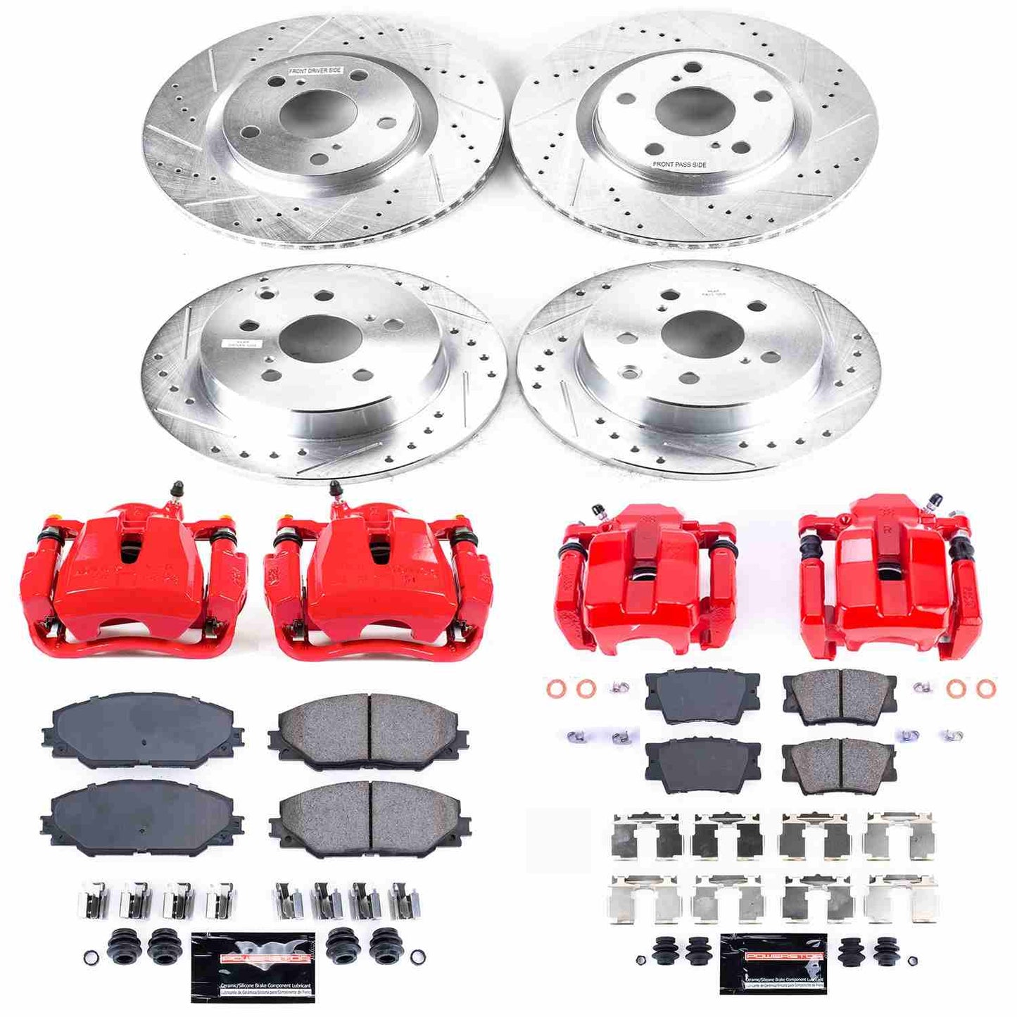 PowerStop Power Stop 11-18 Toyota RAV4 Z23 Evolution Kit w/ Calipers - Front and Rear KC4101A