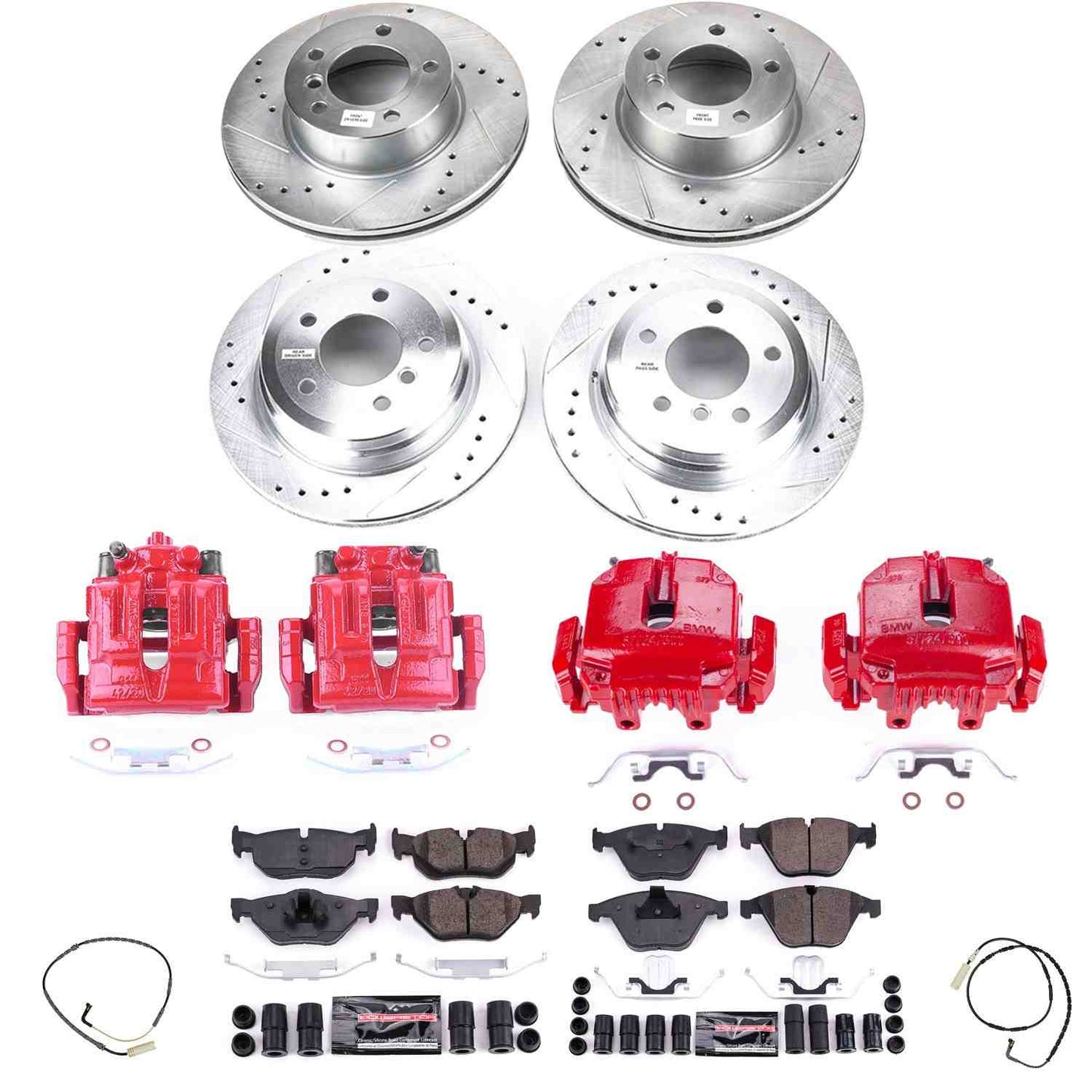 PowerStop Power Stop 2007 BMW 328xi Z23 Evolution Kit w/ Calipers - Front and Rear KC4102