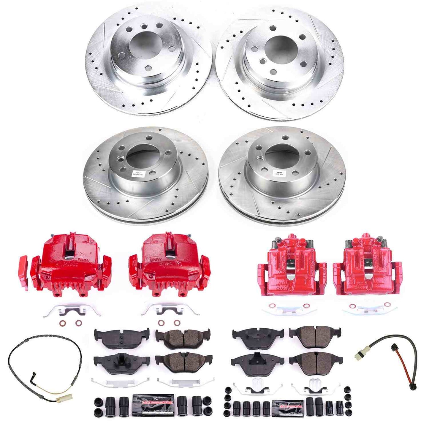 PowerStop Power Stop 2007 BMW 328i Z23 Evolution Kit w/ Calipers - Front and Rear KC4103