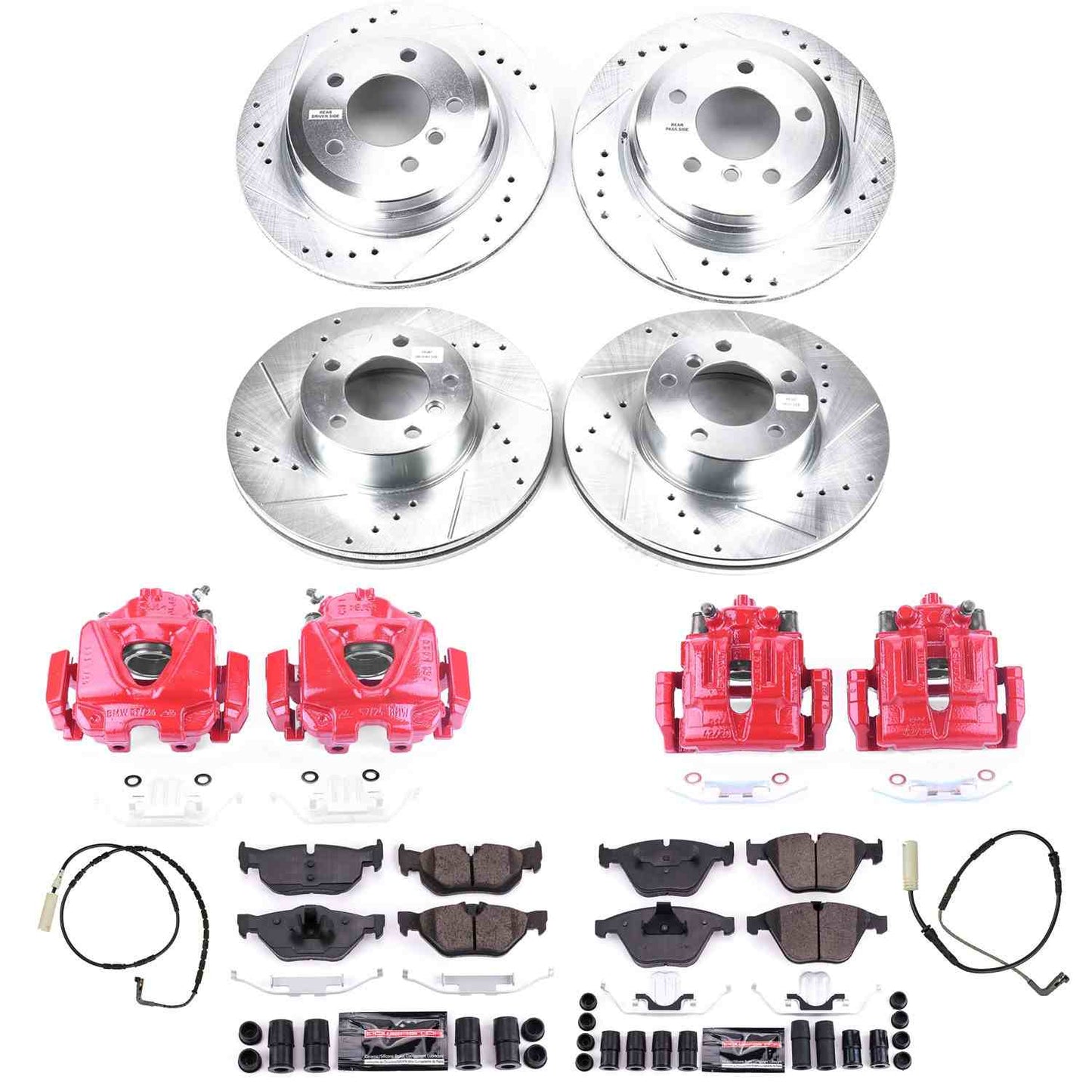 PowerStop Power Stop 08-10 BMW 328i Z23 Evolution Kit w/ Calipers - Front and Rear KC4104