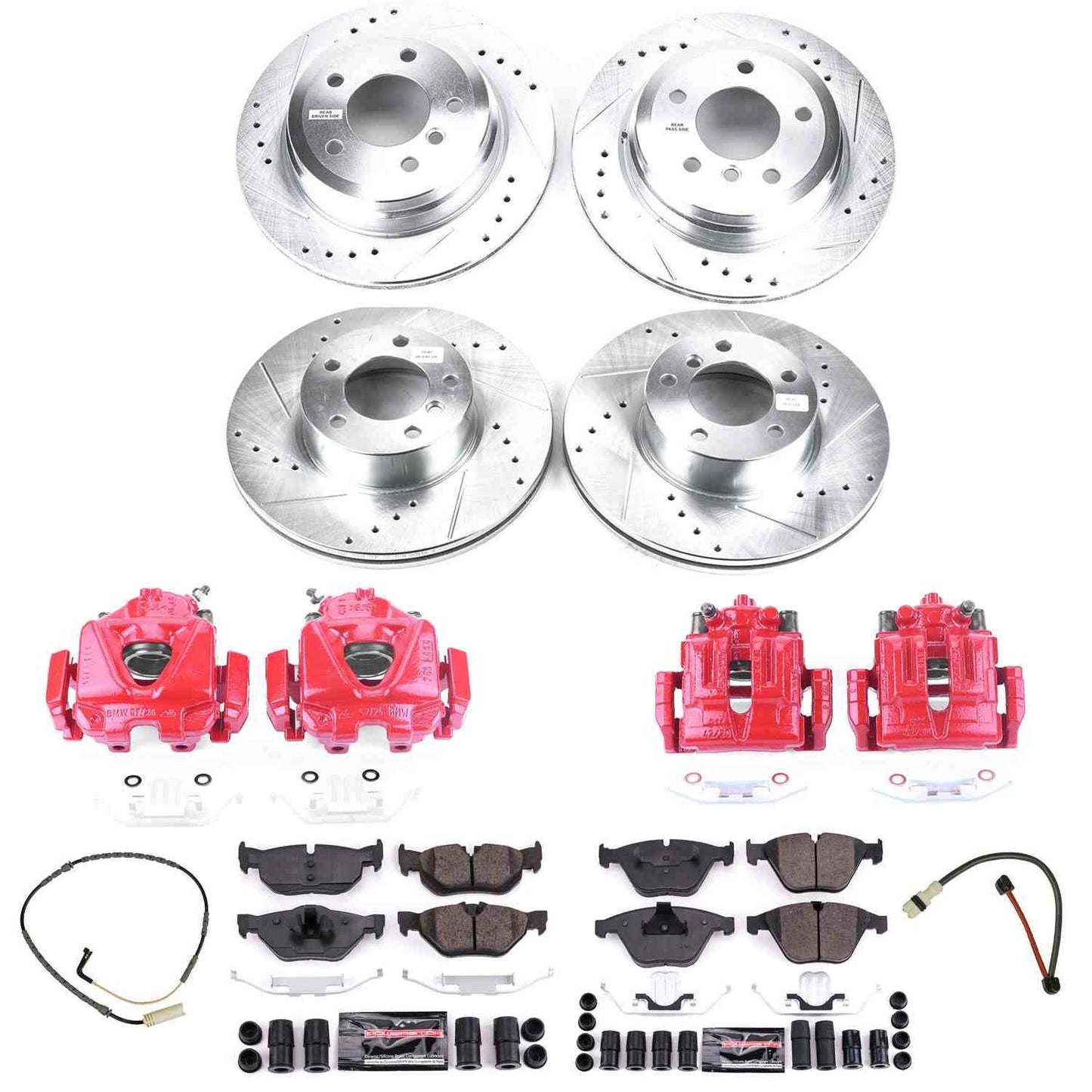 PowerStop Power Stop 09-10 BMW 328i xDrive Z23 Evolution Kit w/ Calipers - Front and Rear KC4105