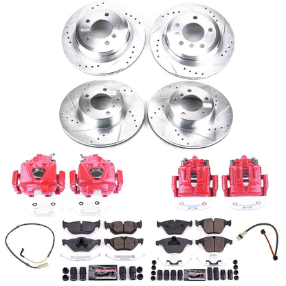PowerStop Power Stop 09-10 BMW 328i xDrive Z23 Evolution Kit w/ Calipers - Front and Rear KC4105