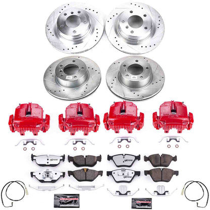 PowerStop Power Stop 2007 BMW 328i Z26 Street Kit w/ Calipers - Front and Rear KC4106-26