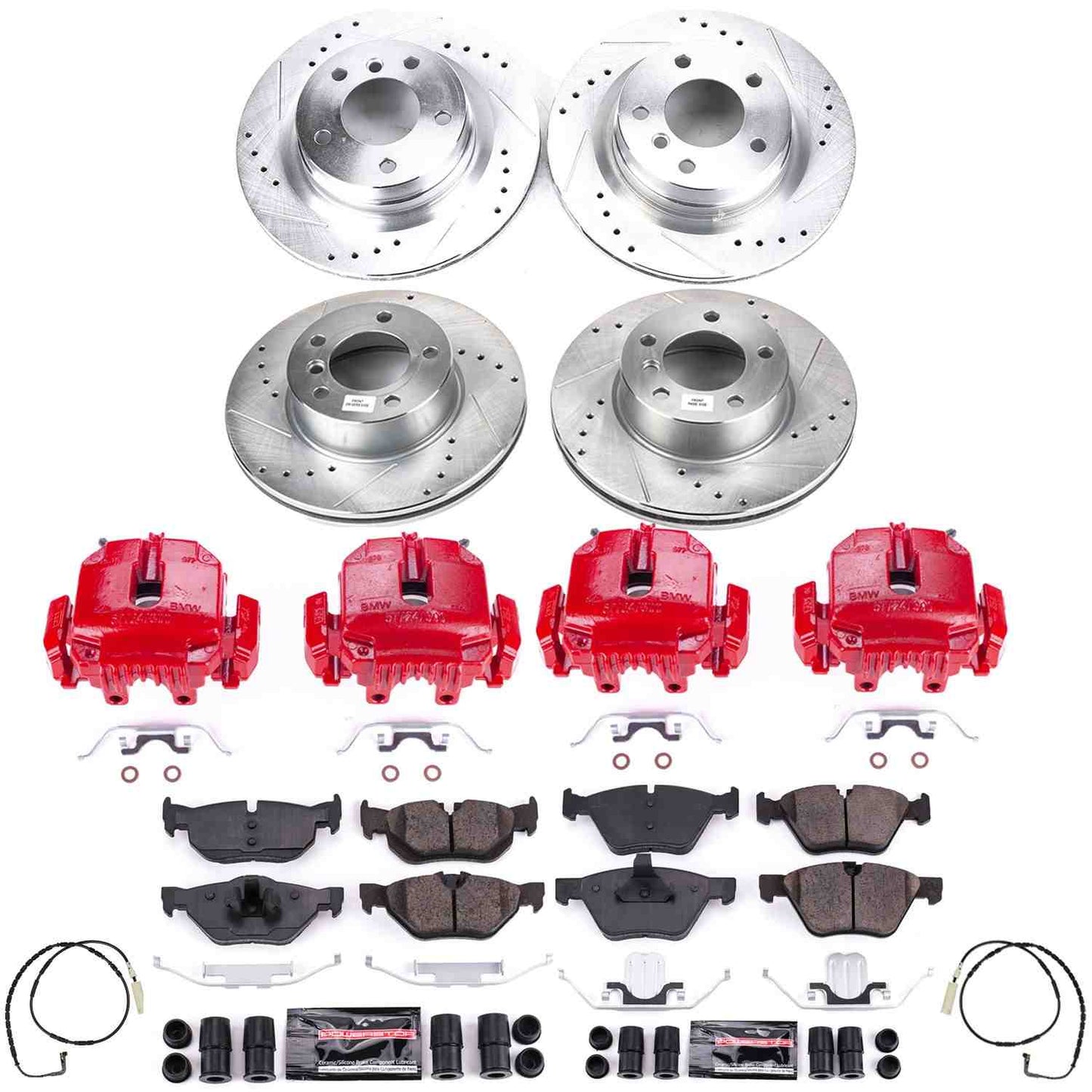 PowerStop Power Stop 2007 BMW 328i Z23 Evolution Kit w/ Calipers - Front and Rear KC4106