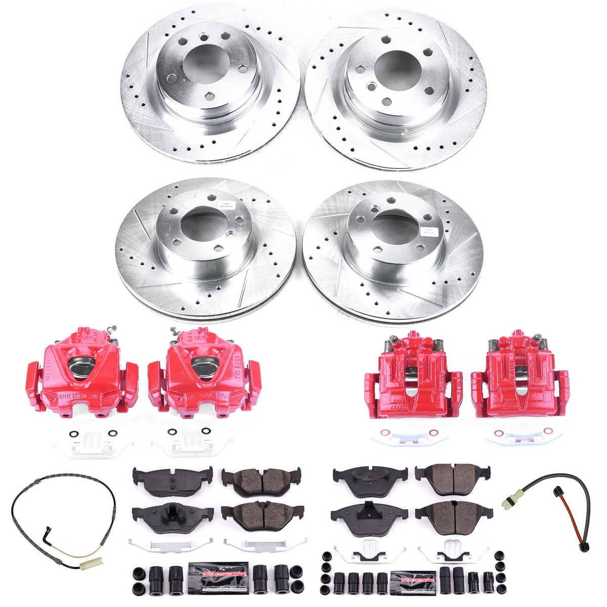 PowerStop Power Stop 08-10 BMW 328i Z23 Evolution Kit w/ Calipers - Front and Rear KC4107