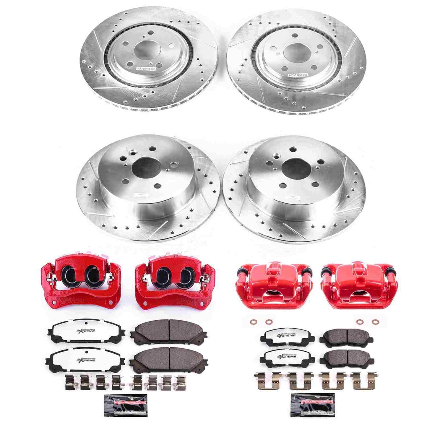 PowerStop Power Stop 08-09 Toyota High Lander Z36 Truck and Tow Kit w/ Calipers - Front and Rear KC4129-36