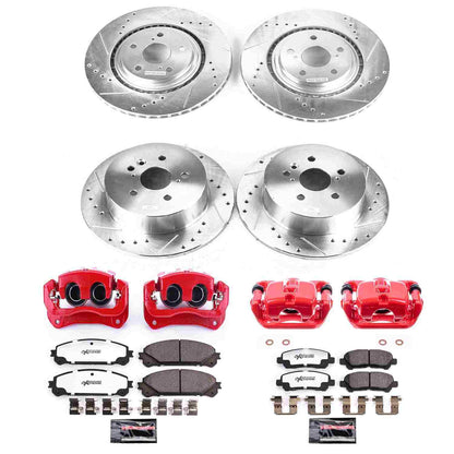 PowerStop Power Stop 08-09 Toyota High Lander Z36 Truck and Tow Kit w/ Calipers - Front and Rear KC4129-36