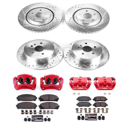 PowerStop Power Stop 08-09 Toyota High Lander Z23 Evolution Kit w/ Calipers - Front and Rear KC4129