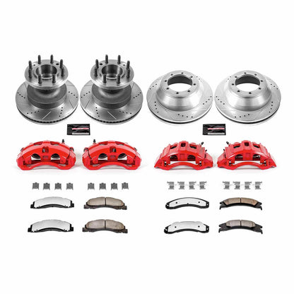 PowerStop Power Stop 08-19 Ford E-350 Super Duty Z36 Truck and Tow Kit w/ Calipers - Front and Rear KC4132-36