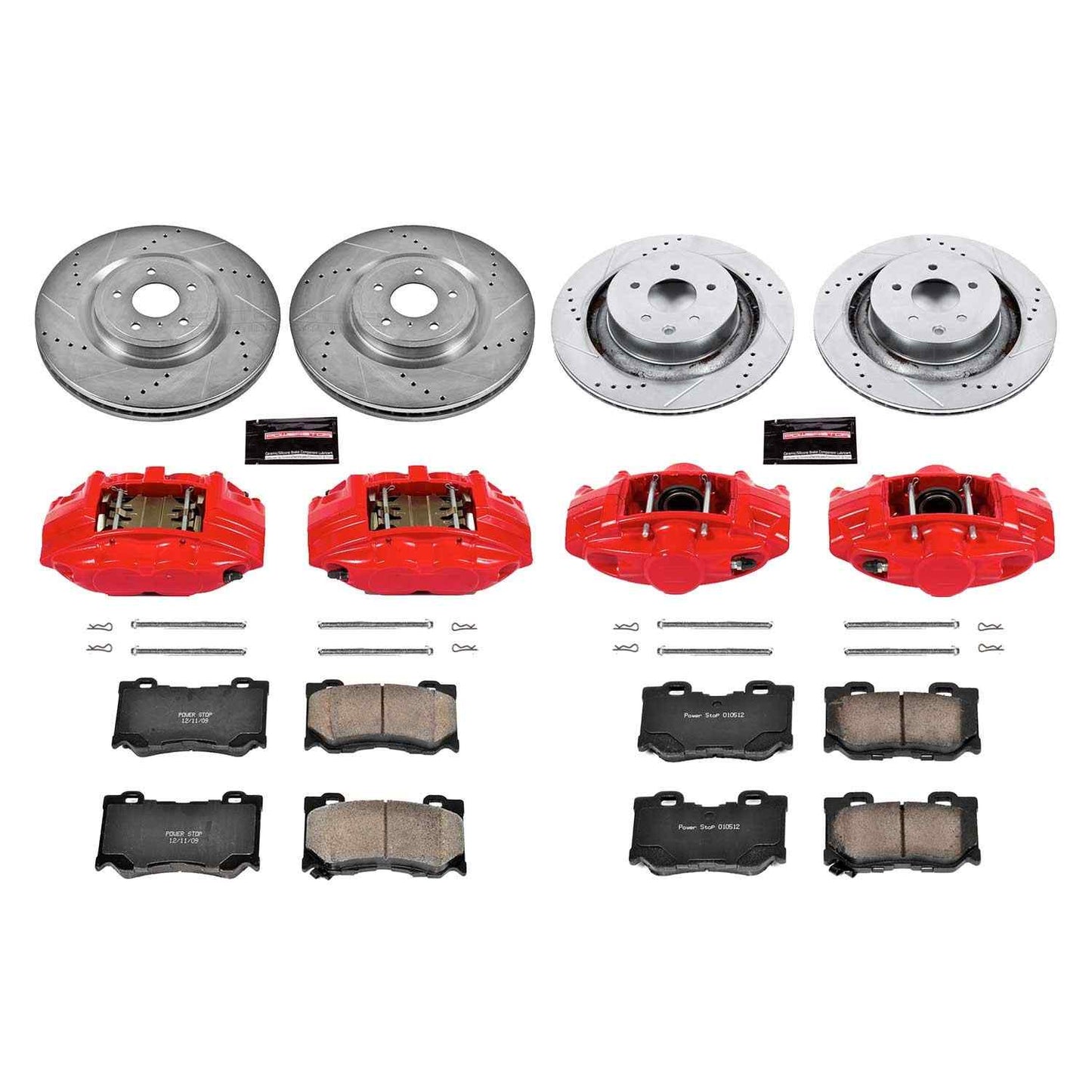 PowerStop Power Stop 08-13 Infiniti G37 Z23 Evolution Kit w/ Calipers - Front and Rear KC4138A
