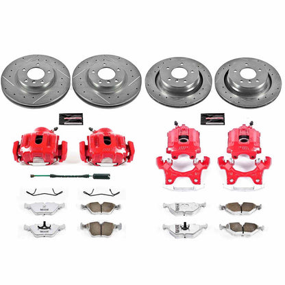 PowerStop Power Stop 95-99 BMW M3 Z26 Street Kit w/ Calipers - Front and Rear KC4229-26