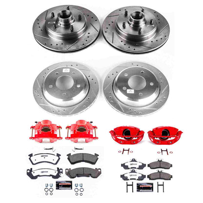 PowerStop Power Stop 94-96 Chevrolet Impala Z26 Street Kit w/ Calipers - Front and Rear KC4338-26