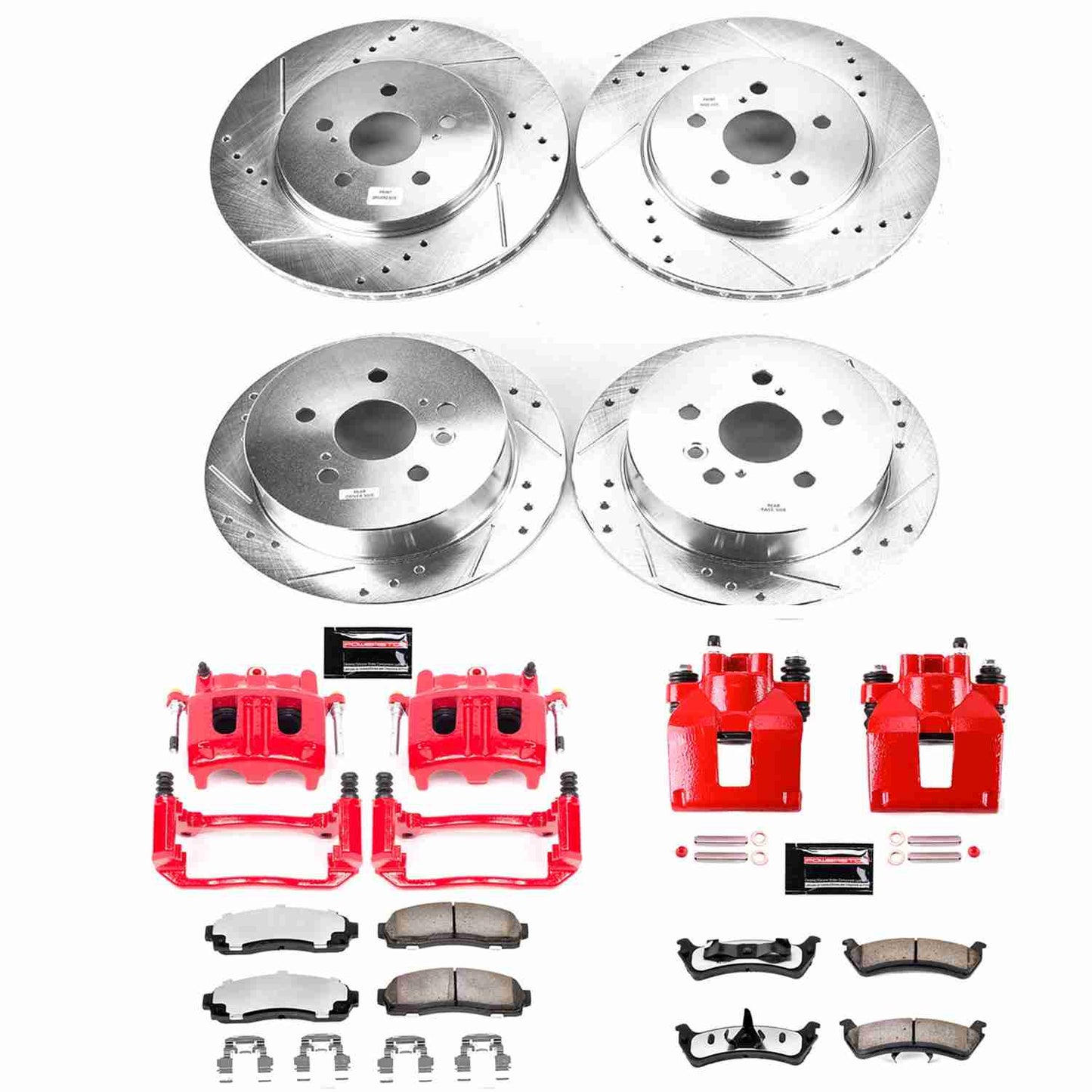 PowerStop Power Stop 01-02 Ford Explorer Sport Z36 Truck and Tow Kit w/ Calipers - Front and Rear KC4356-36
