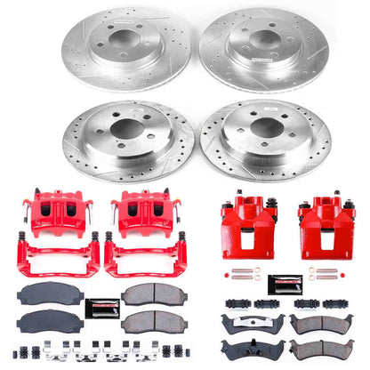 PowerStop Power Stop 01-02 Ford Explorer Sport Z23 Evolution Kit w/ Calipers - Front and Rear KC4357