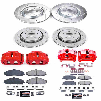 PowerStop Power Stop 05-13 Chevrolet Corvette Front & Rear Z23 Evolution Kit w/Calipers KC4400