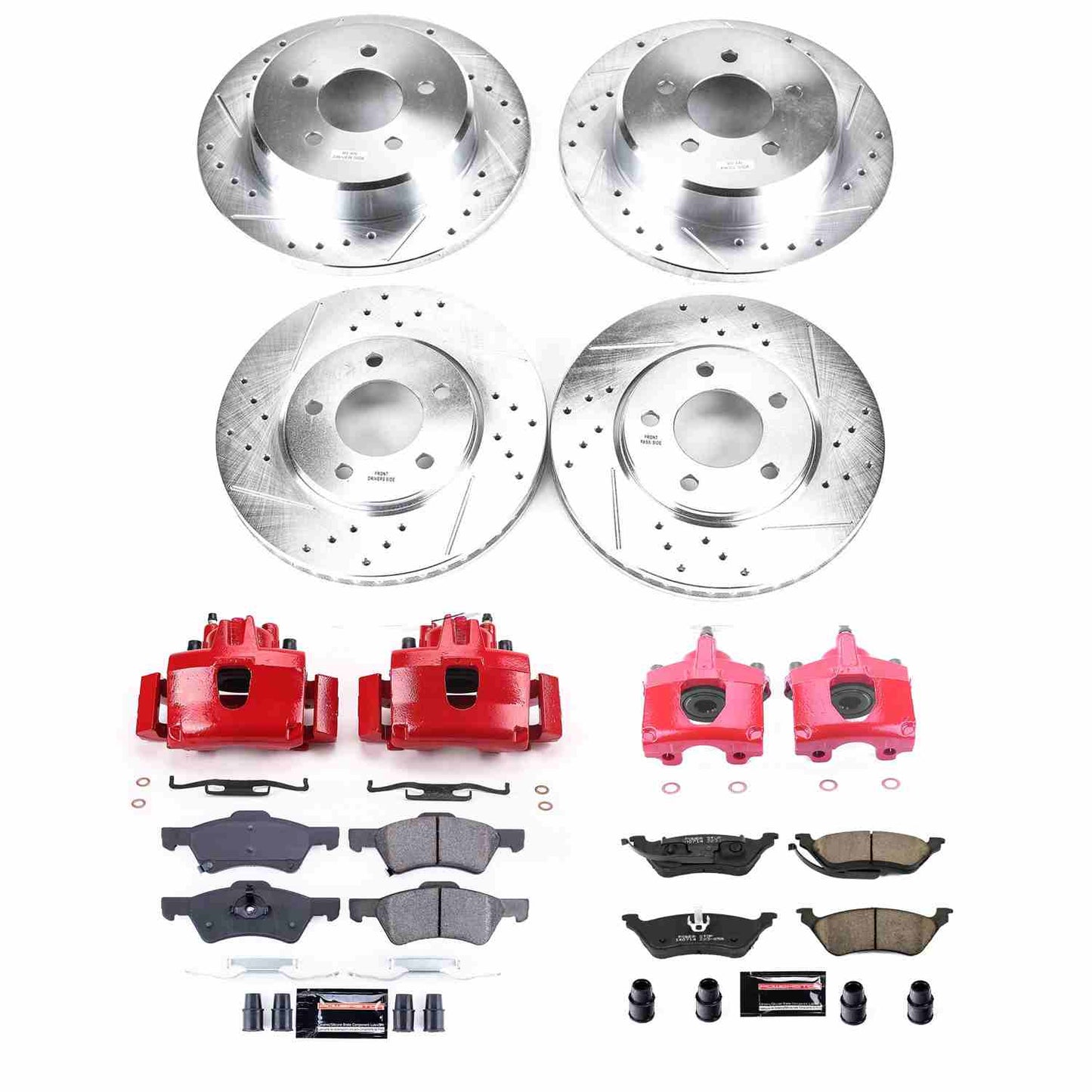 PowerStop Power Stop 01-07 Chrysler Town and Country Z23 Evolution Kit w/ Calipers - Front and Rear KC4458