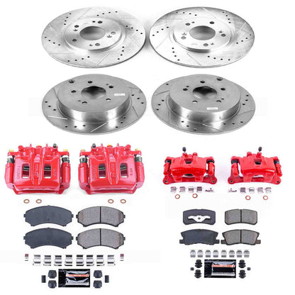 PowerStop Power Stop 04-08 Mitsubishi Endeavor Z23 Evolution Kit w/ Calipers - Front and Rear KC4461