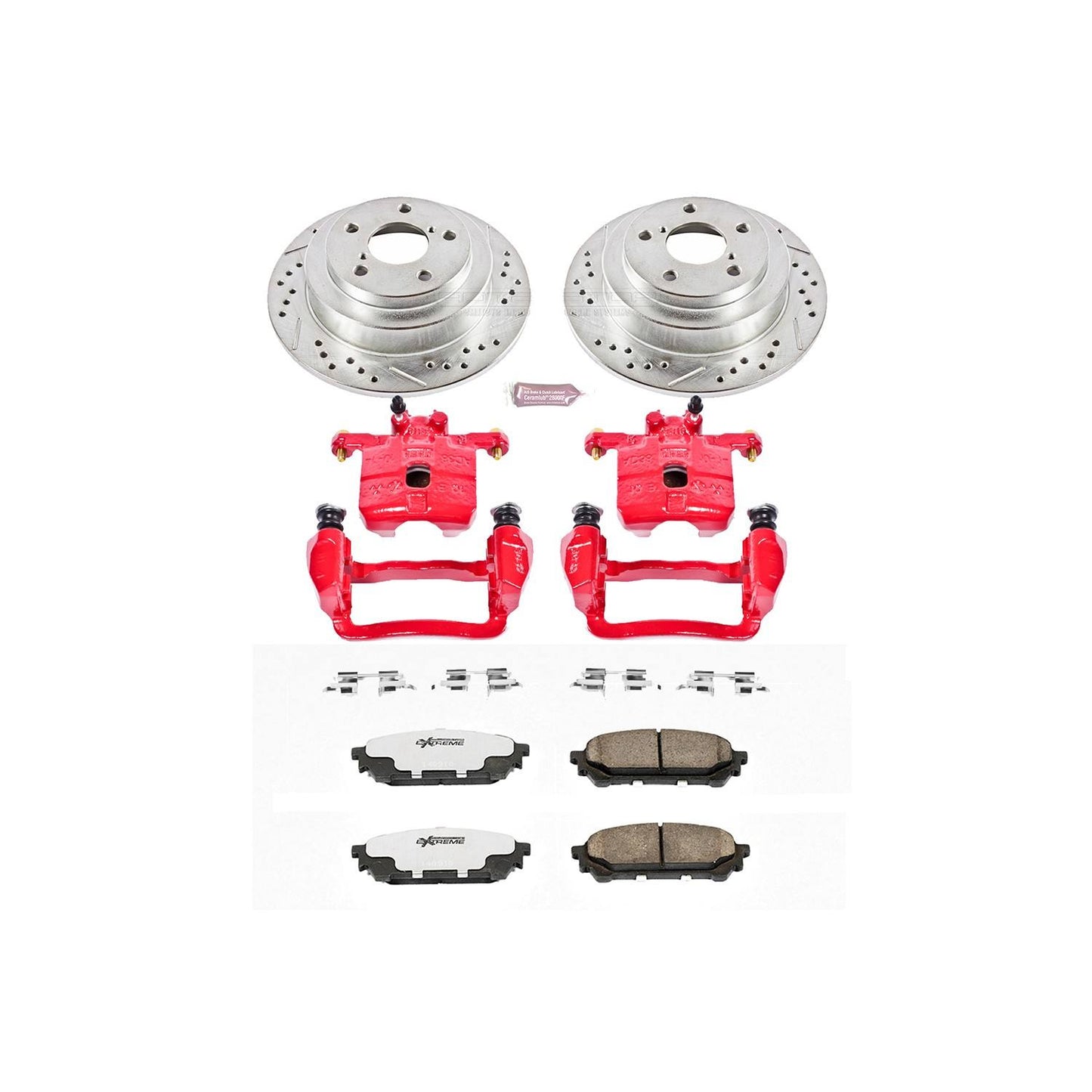 PowerStop Power Stop 05-06 Saab 9-2X Rear Z26 Street Warrior Brake Kit w/Calipers KC447-26