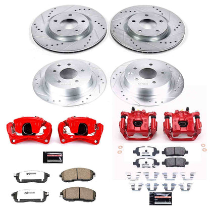 PowerStop Power Stop 07-10 Nissan Sentra Z26 Street Kit w/ Calipers - Front and Rear KC4475A-26