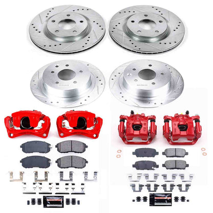 PowerStop Power Stop 07-10 Nissan Sentra Z23 Evolution Kit w/ Calipers - Front and Rear KC4475A