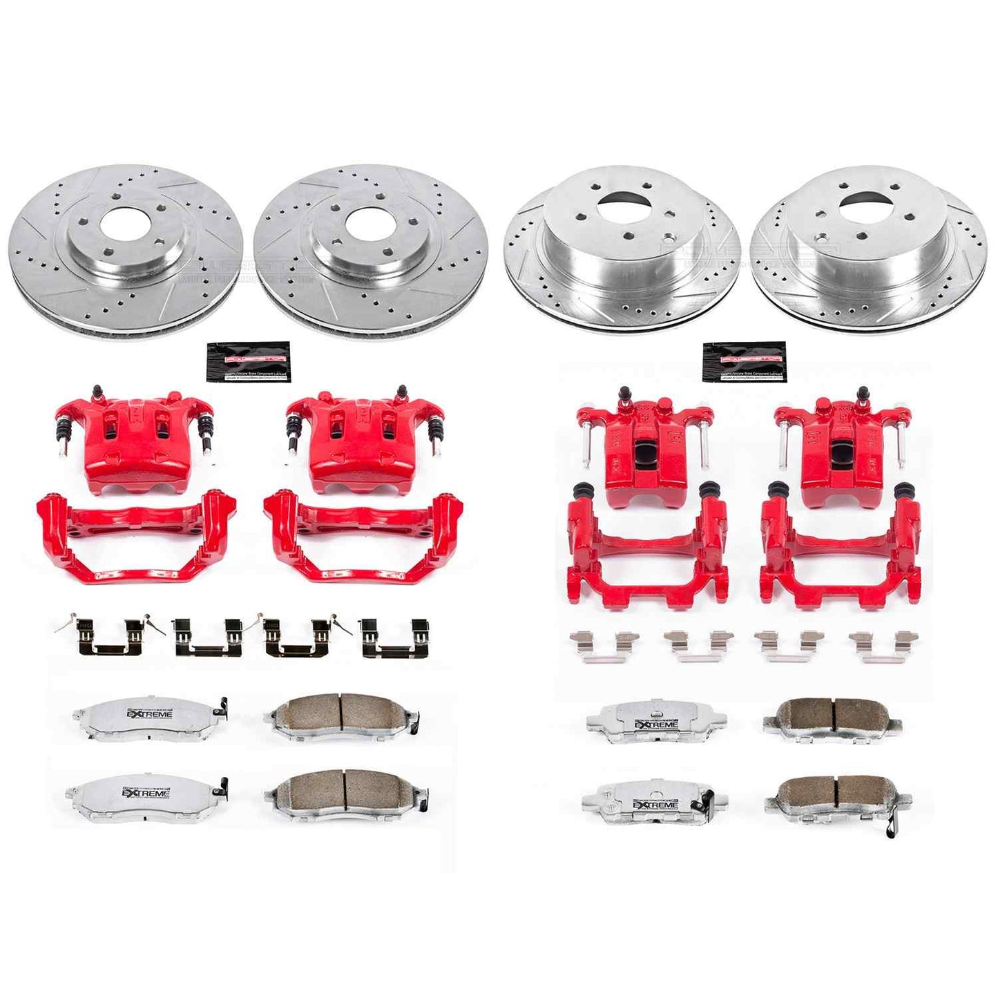 PowerStop Power Stop 11-14 Nissan Murano Z26 Street Kit w/ Calipers - Front and Rear KC4476-26