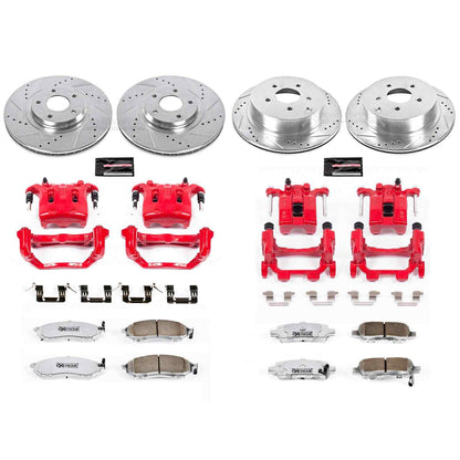 PowerStop Power Stop 11-14 Nissan Murano Z26 Street Kit w/ Calipers - Front and Rear KC4476-26