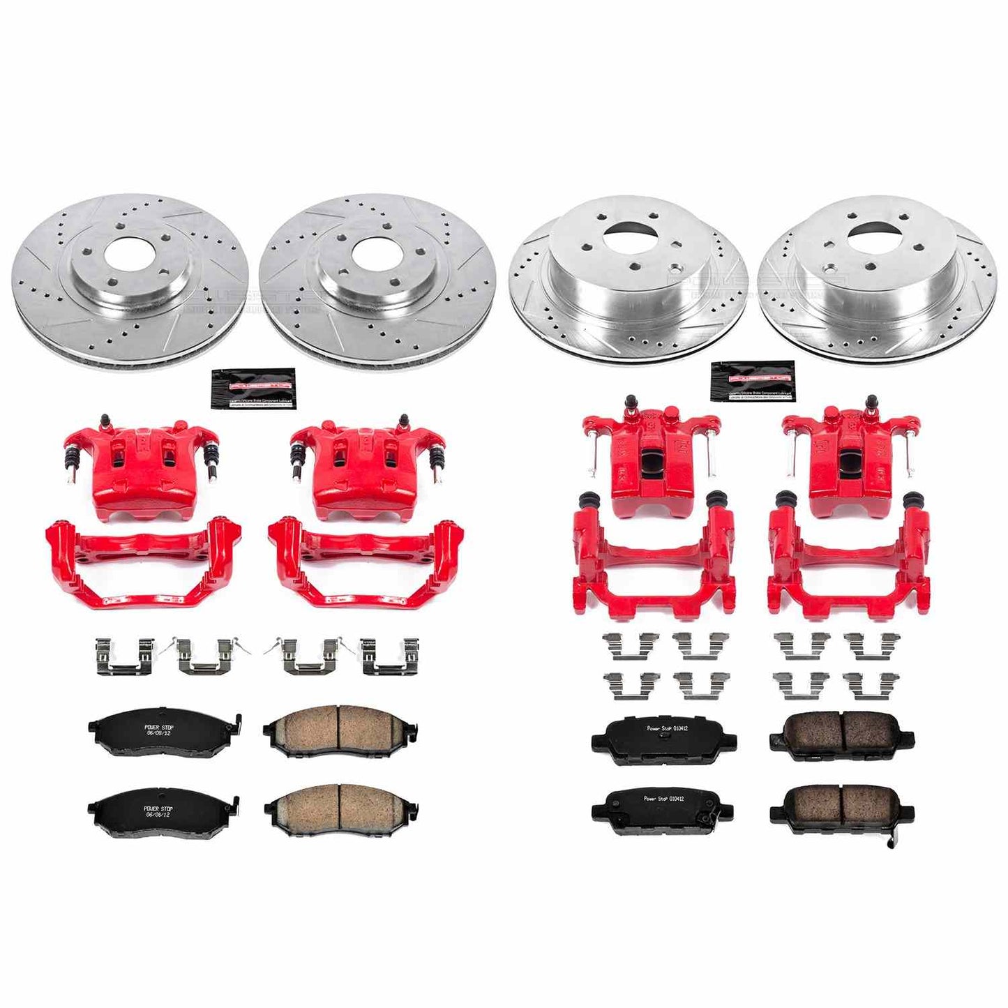 PowerStop Power Stop 11-14 Nissan Murano Z23 Evolution Kit w/ Calipers - Front and Rear KC4476