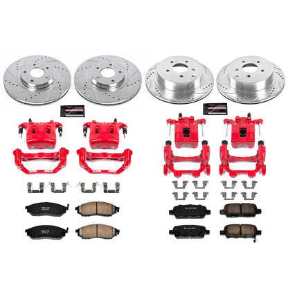 PowerStop Power Stop 11-14 Nissan Murano Z23 Evolution Kit w/ Calipers - Front and Rear KC4476