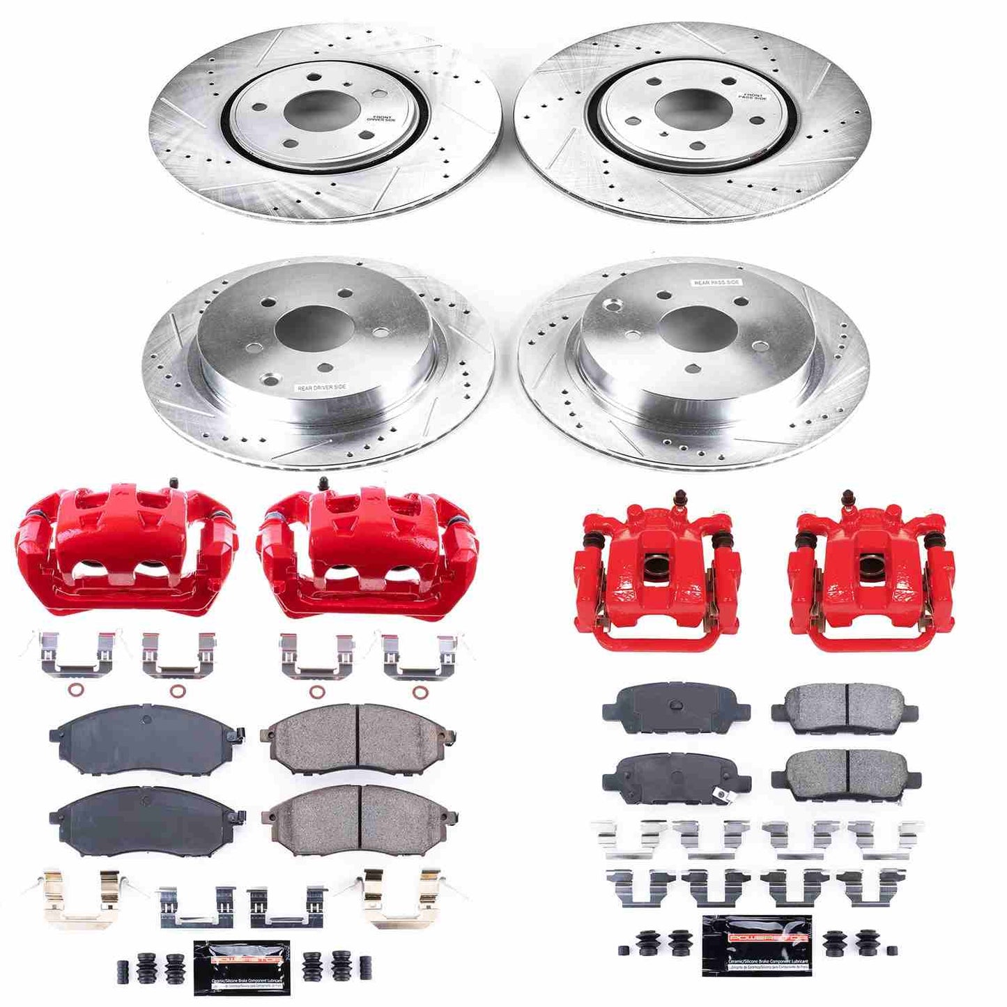 PowerStop Power Stop 05-08 Infiniti FX35 Z23 Evolution Kit w/ Calipers - Front and Rear KC4477