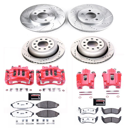 Power Stop 03-11 Lincoln Town Car Front & Rear Z26 Street Warrior Brake Kit w/Calipers KC4486-26