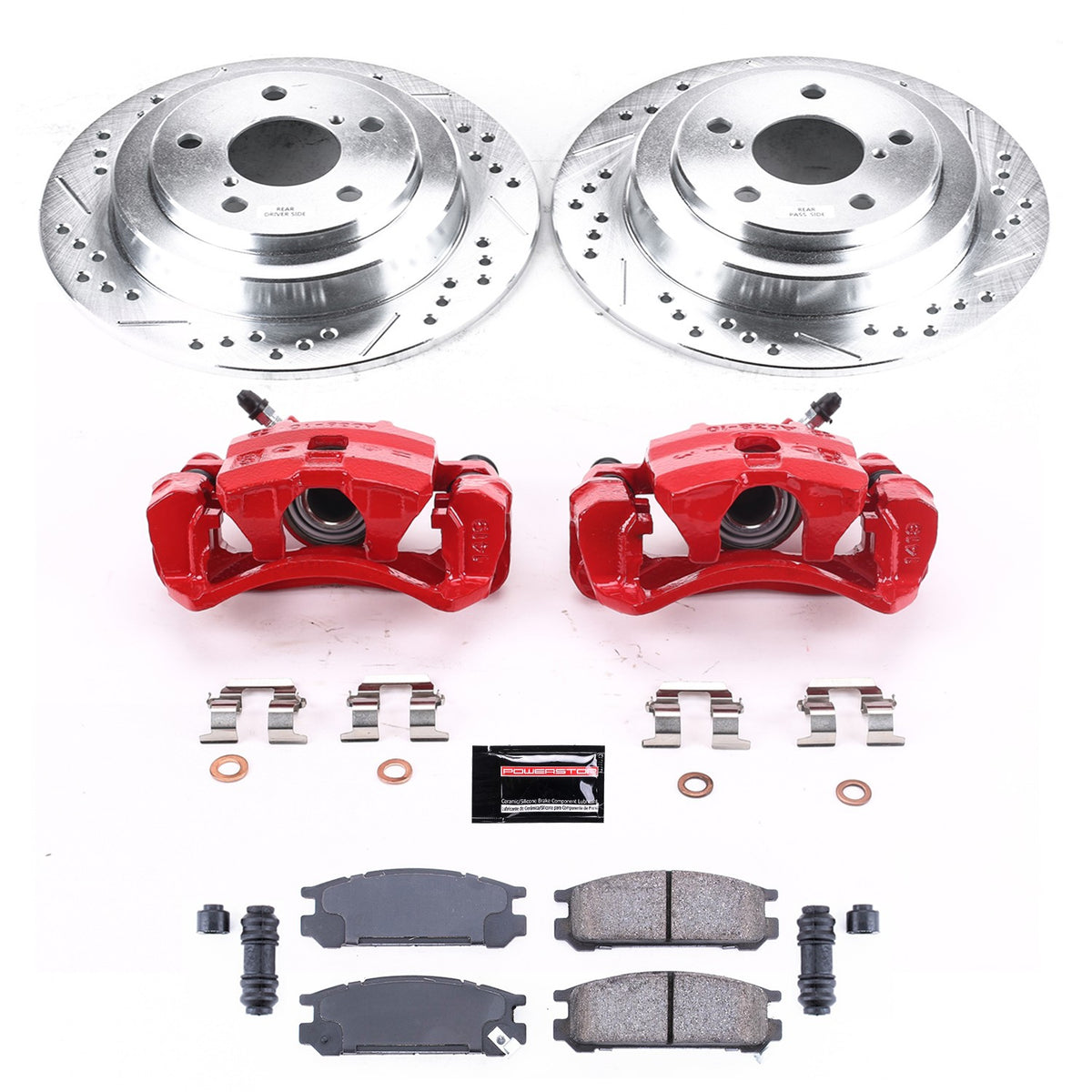 PowerStop Power Stop 1998 Subaru Impreza Z23 Evolution Kit w/ Calipers - Rear KC448